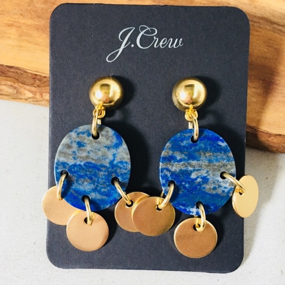 J. CREW Drop Stone and Disc Earrings - Picture 4 of 6